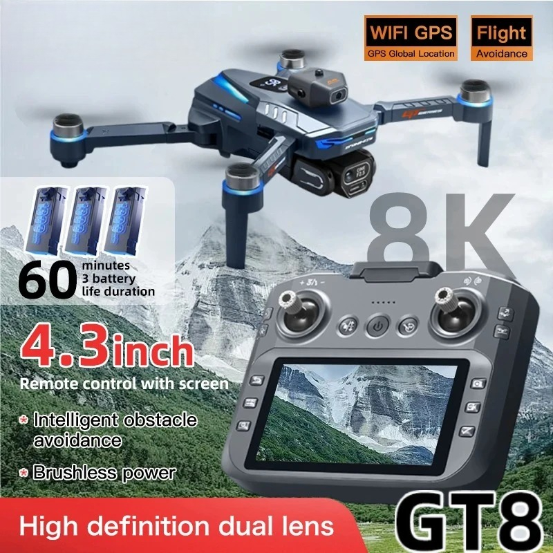 Drone Thermal Imaging - Original GT8 Drone 8K Professional Dual